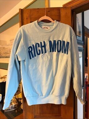 Rich Mom Aspen Light Blue Crewneck Sweatshirt